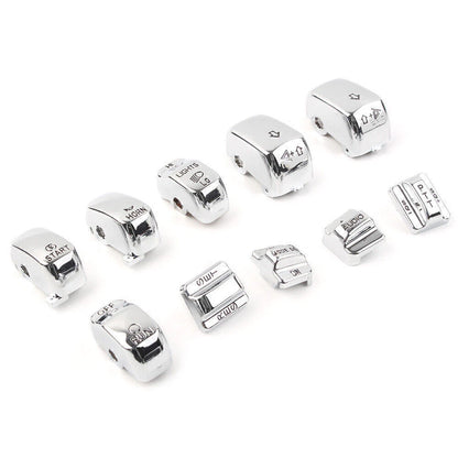 Chrome 10pc Hand Control Switch Housing Button Cap Set for Harley Touring (1996-2013)