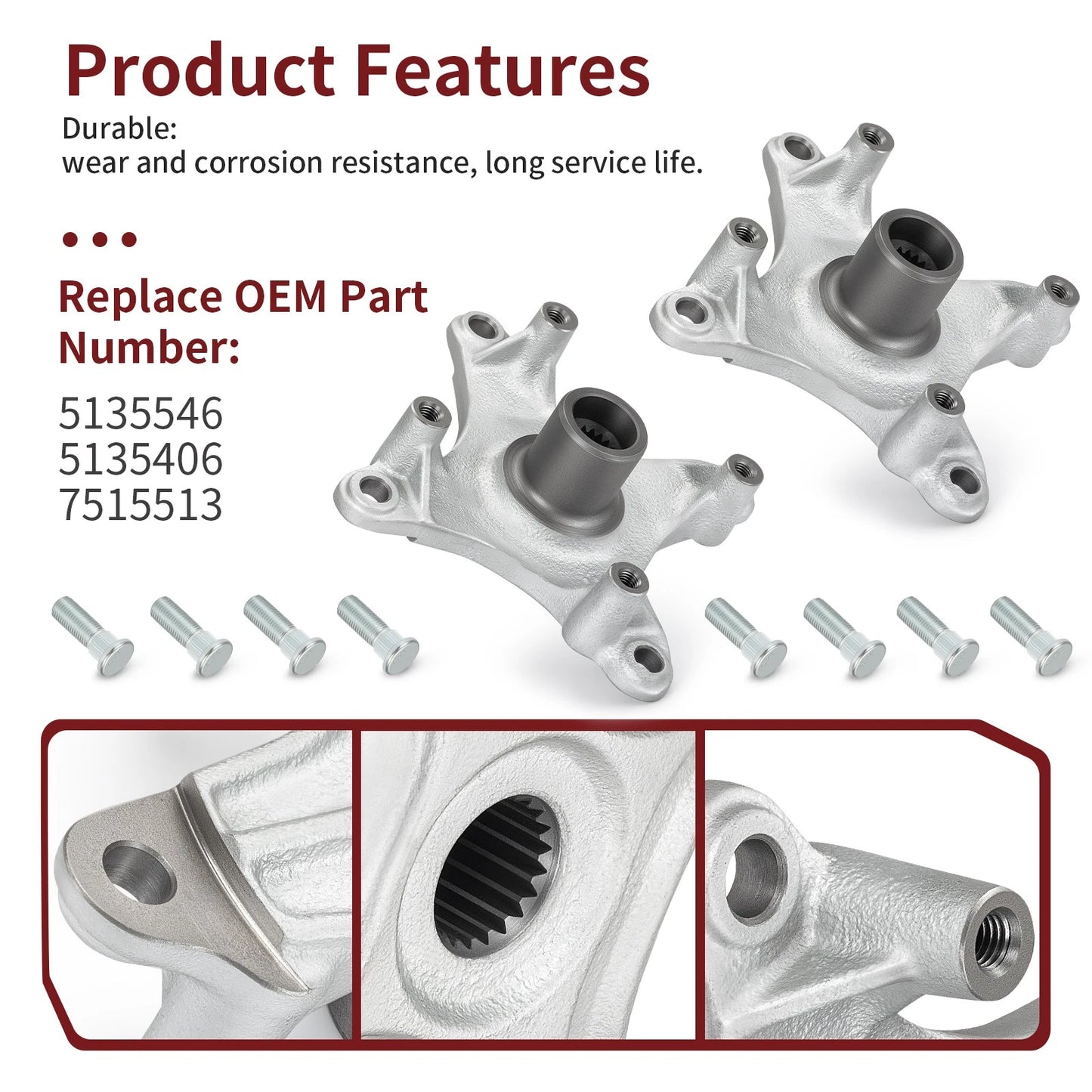 Rear Hub for Polaris Hawkeye 300/Sportsman 300/400 (2006-2011)