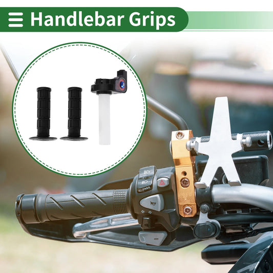 7/8" 22mm Motorcycle Hand Grips Rubber Black