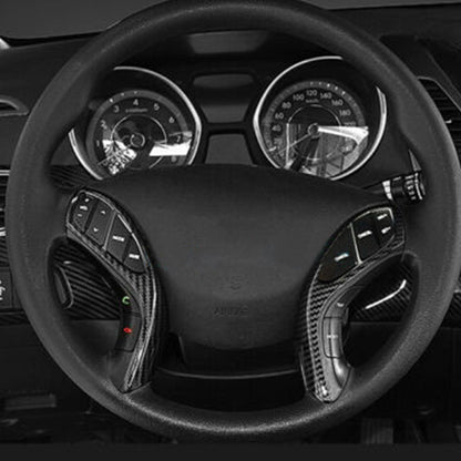 2 x Carbon Steering Wheel Switch Trim Covers for Hyundai Elantra (2011–2016)