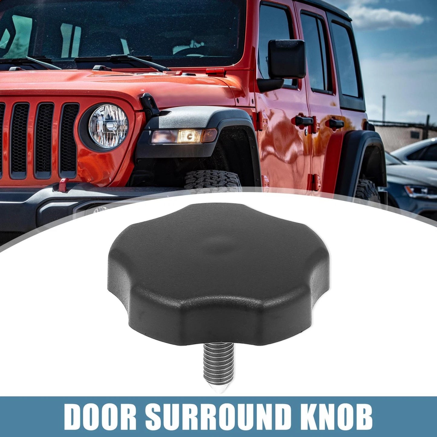 Soft Top Door Surround Knob for Jeep Wrangler JK (2007-2018) Black