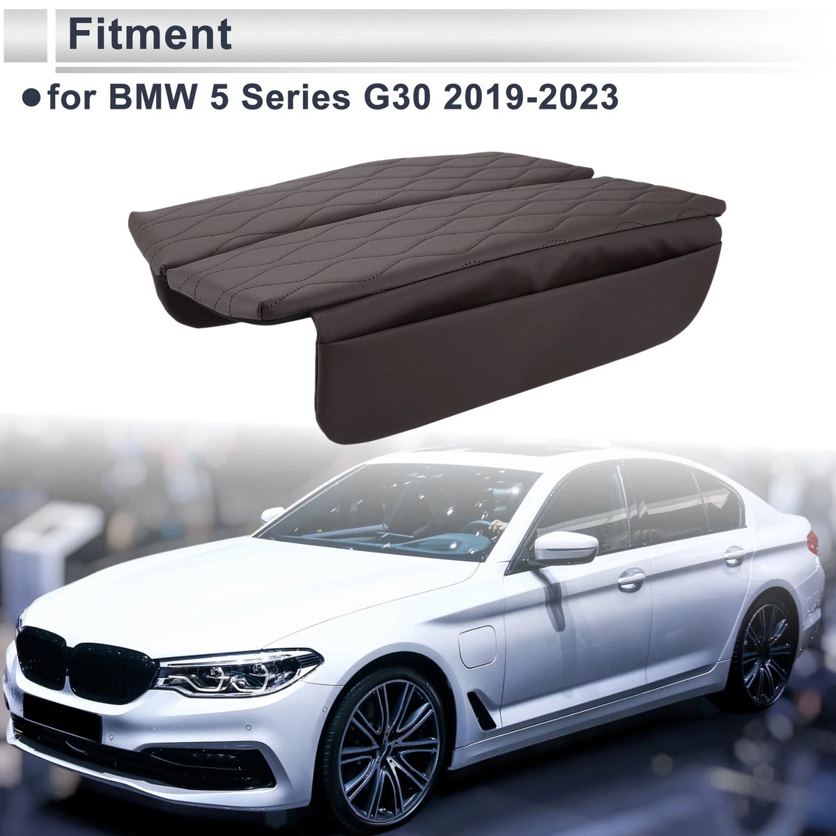 Car Center Console Cover for BMW 5 Series G30 (2019-2023) - Dark Brown