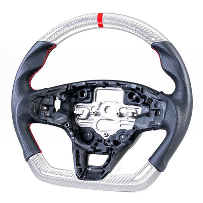 Silver Carbon Fiber Steering Wheel for Ford Focus, Kuga (2020-2023)