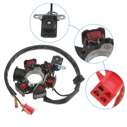 Stator 5W 6P AC Motorcycle Magneto for 125cc GY6 ATV UTV