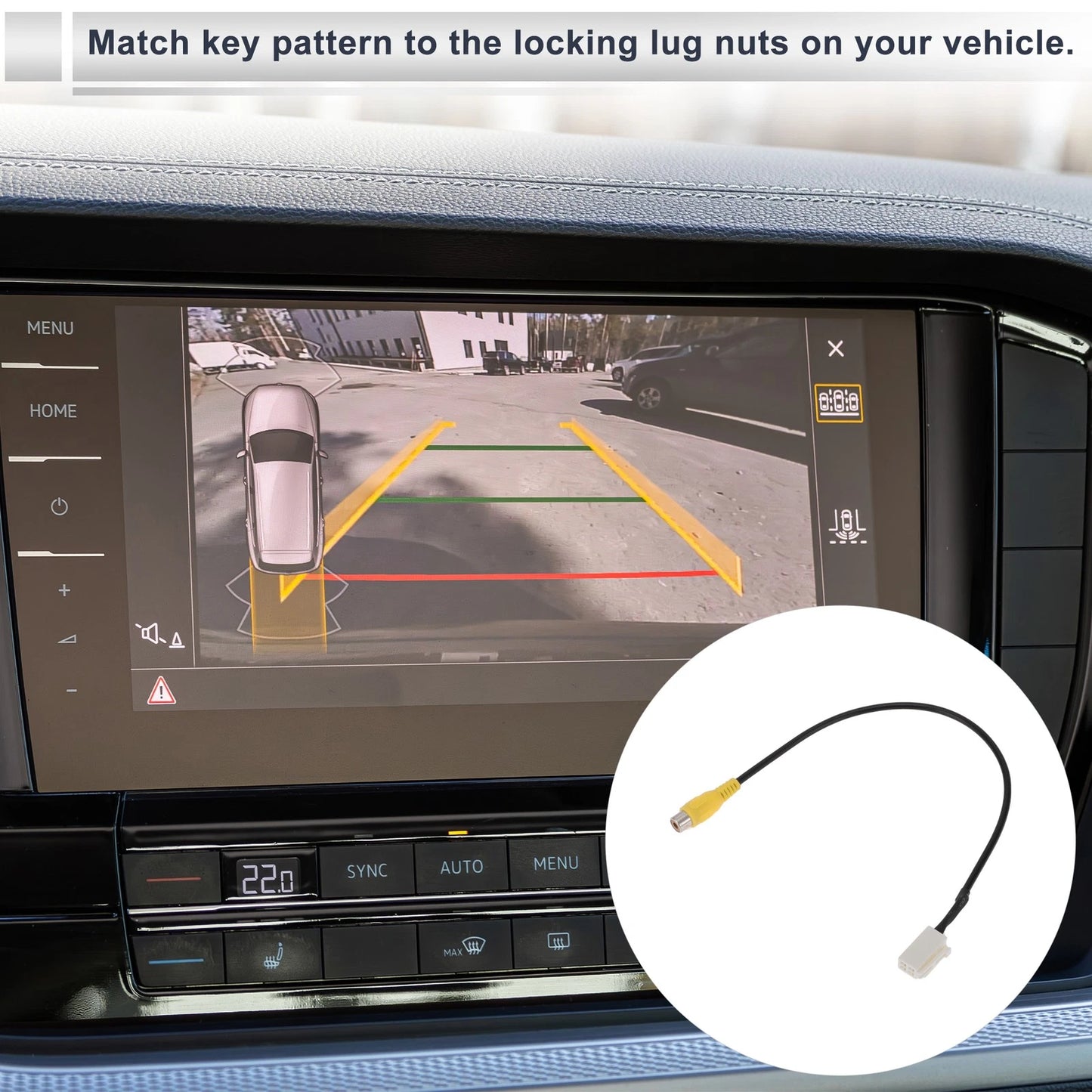 Rear View Camera Adapter Wire Harness Cable 1 Pcs RCA 4P for Toyota