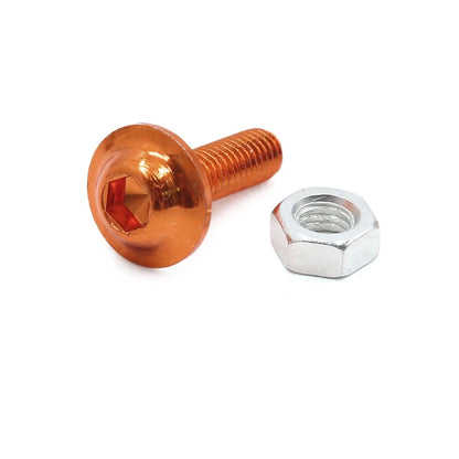 30pcs M6 Orange Aluminum Alloy Hex Socket Head Bolts Screws Nuts for Motorcycle
