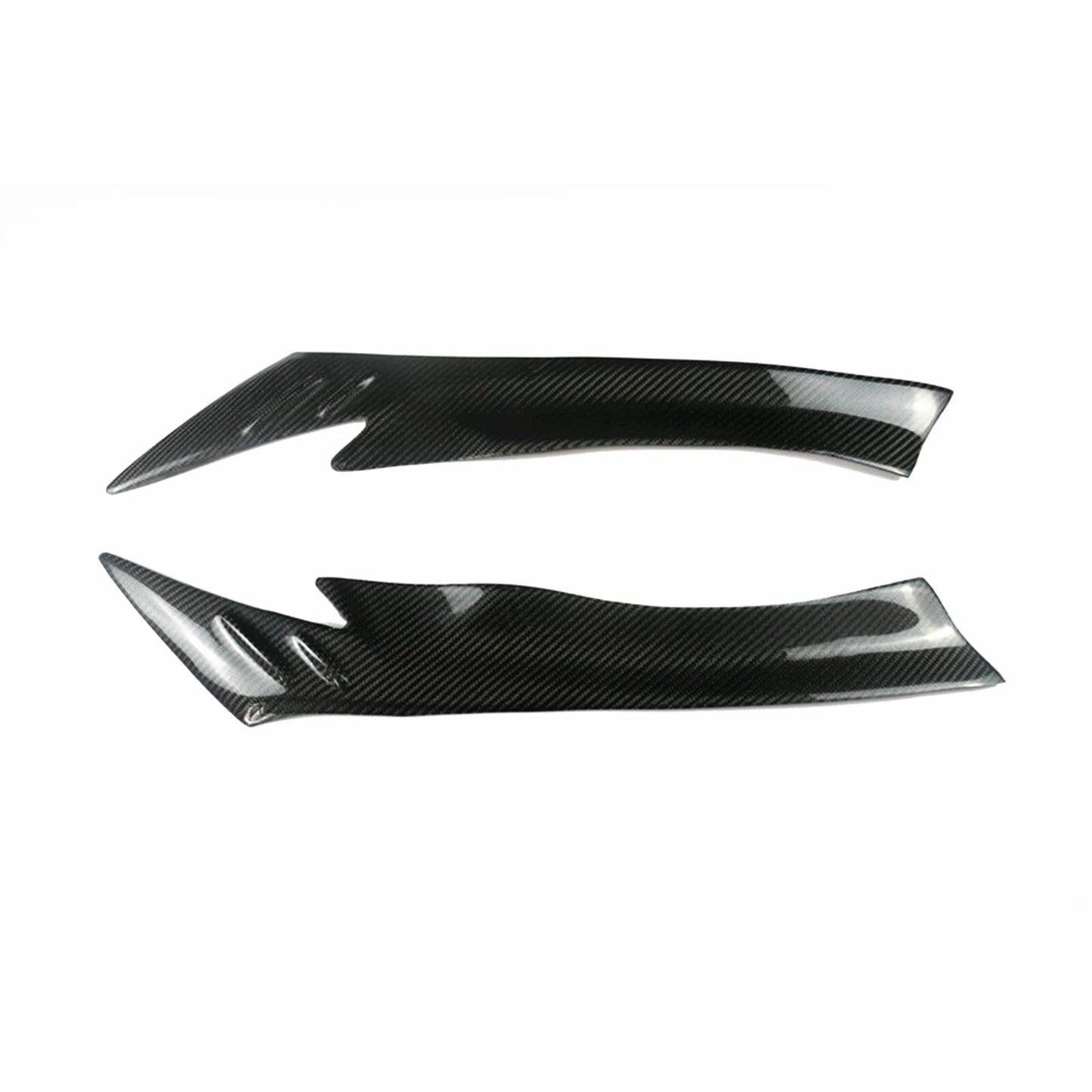 2 x Front Headlight Eyebrow Covers for Mazda CX-5 (2013-2016) Carbon Fiber