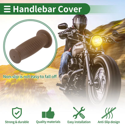 1 x 25mm Hand Grips Cover End Grips TPU Dark Brown