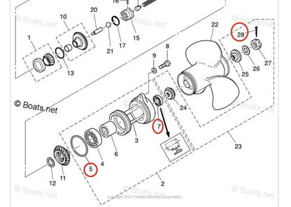Lower Gearcase Seal & O-ring Kit for Tohatsu Outboard Motor