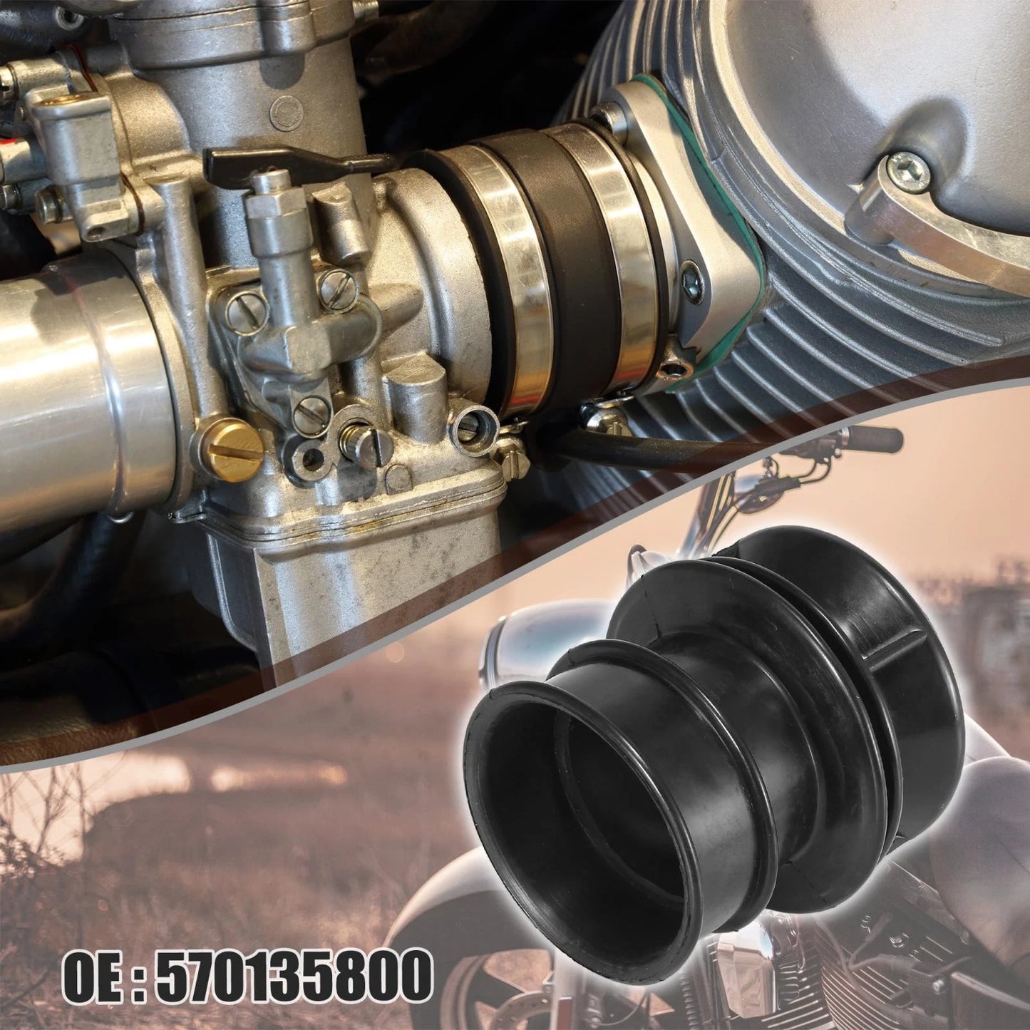 Carburetor Intake Adaptor Connector Interface Adapter for Motorcycle