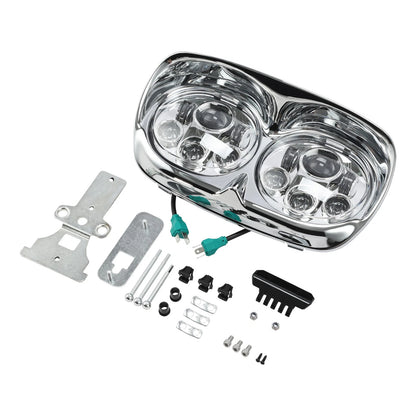 5 3/4in Projector LED Dual Front Headlight Lamp for Harley Road Glide (1998-2013)