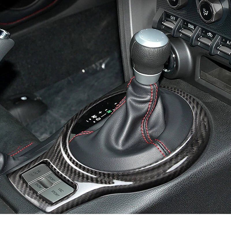Carbon Fiber Trim Center Console Gear Shift Surround Fit For Toyota 86 Subar BRZ