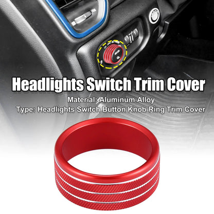 Headlights Switch Button Ring Trim Cover for Dodge Ram (2018 - 2021)