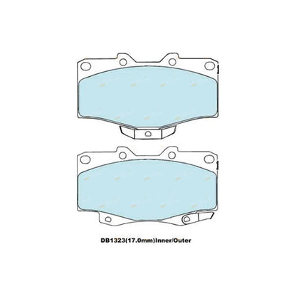 Front Slotted Disc Brake Rotors + Pads for Toyota Prado (1996-2002)
