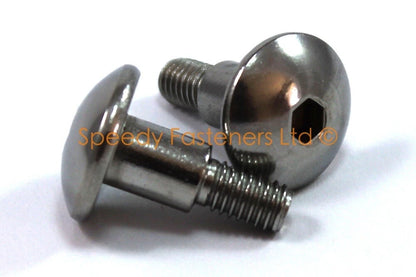 4x M6 Stainless Rear Lower Fairing Shoulder Screws & Washers for Suzuki