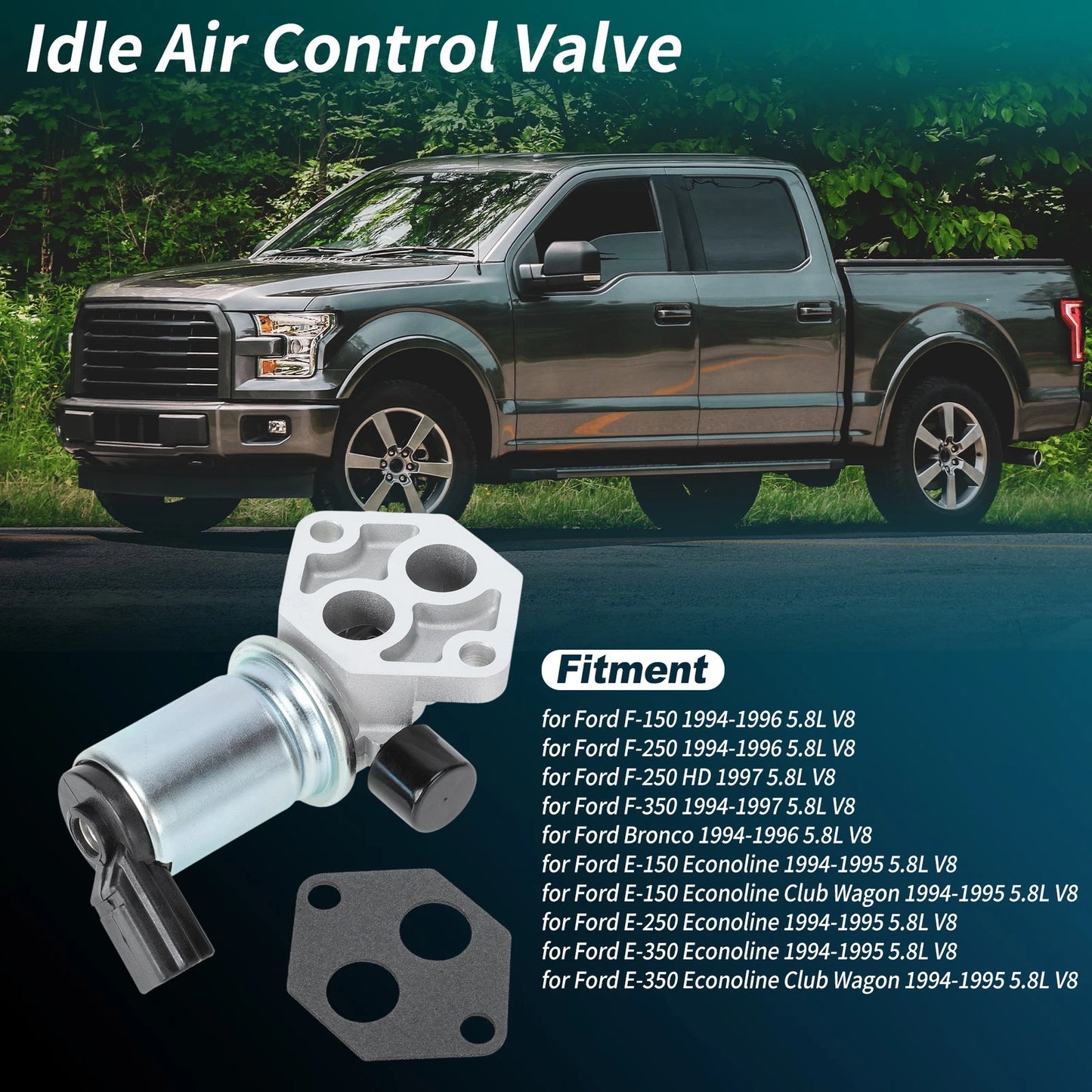 Idle Air Control Valve w/ Gasket for Ford F-150 F-250 (1994-1996)