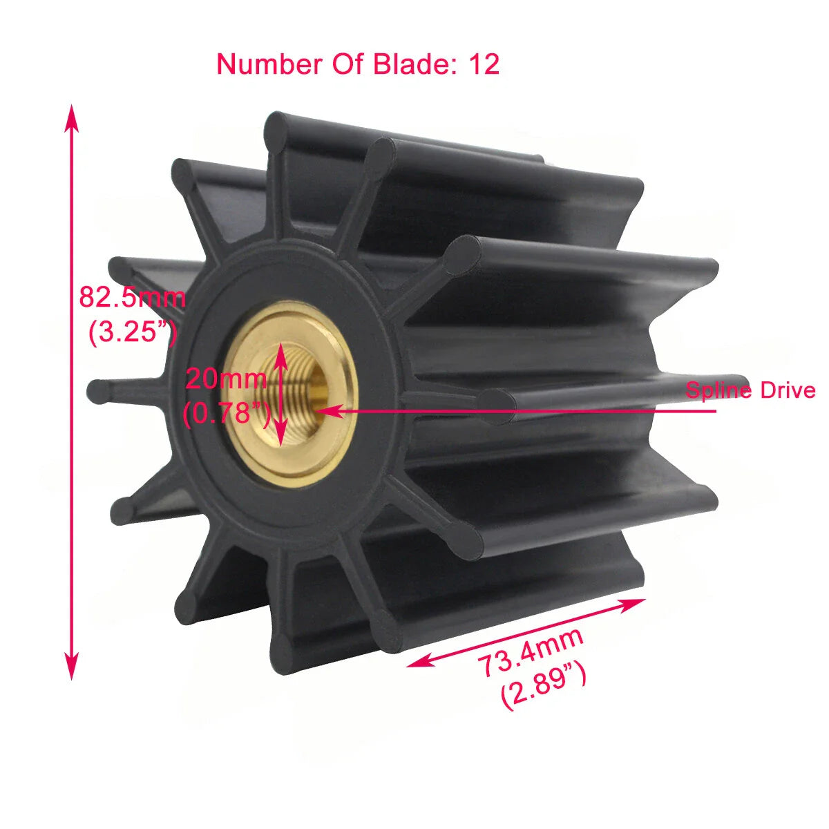 Impeller Kit for Cummins SMX Super 27 Marine Diesel (3974456)