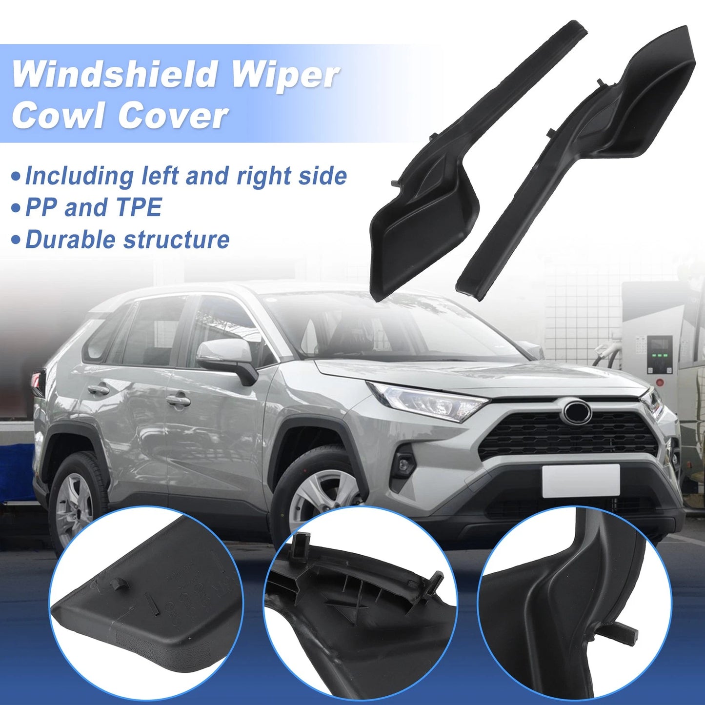 Front Windshield Wiper Cowl Trim Cover for Toyota RAV4 (2019-2024)