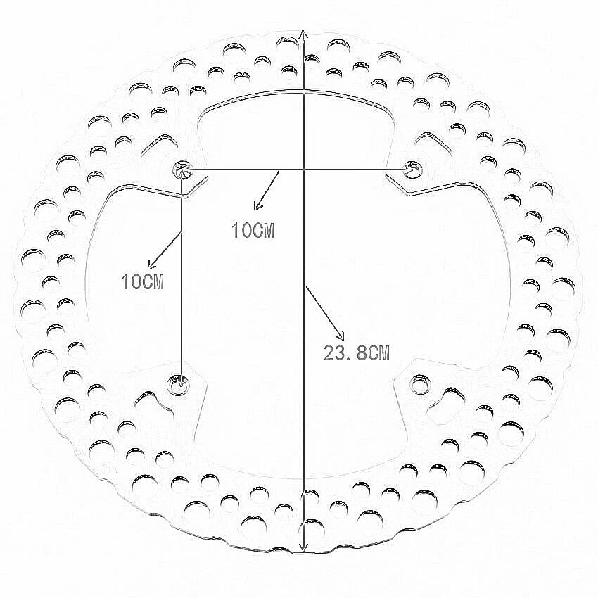 Rear Brake Disc for Honda CRF250R CRF450R CR125 CR250 CRF250X (2004-2023)
