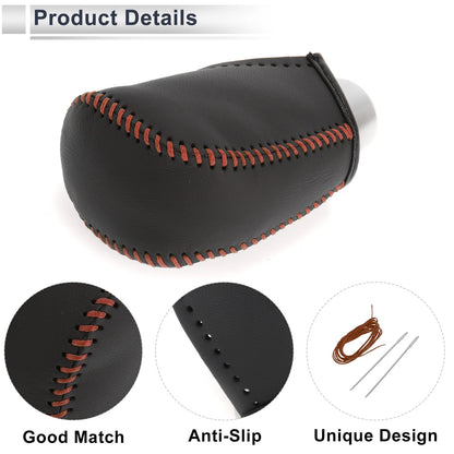 Gear Shift Knob Cover for Toyota Corolla 2009-2013 Black Brown Faux Leather