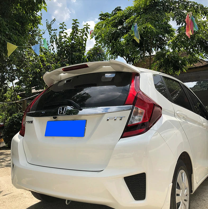 RS Style Spoiler Wing for Honda Fit Jazz Hatchback 2014-2019 with Light