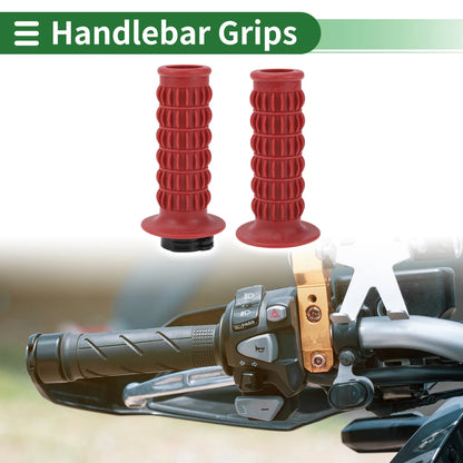 25mm Hand Grips Cover Dark Red Scale Pattern for Motorcycle