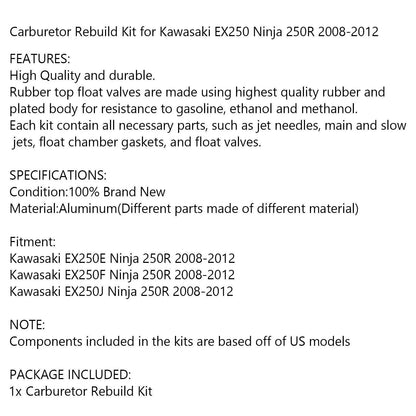 Carburetor Conversion Kit for Kawasaki EX250 Ninja 250R (2008-2012)