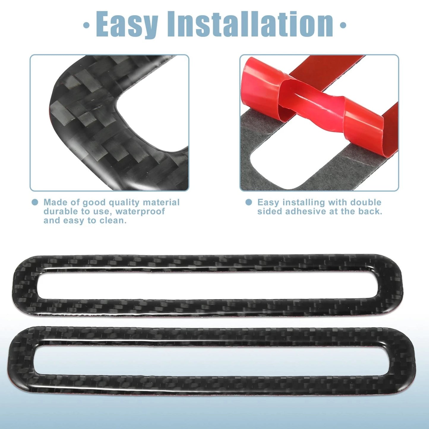2 x Carbon Fiber Side Air Outlet Sticker Trim for Ford Mustang (2015-2020)