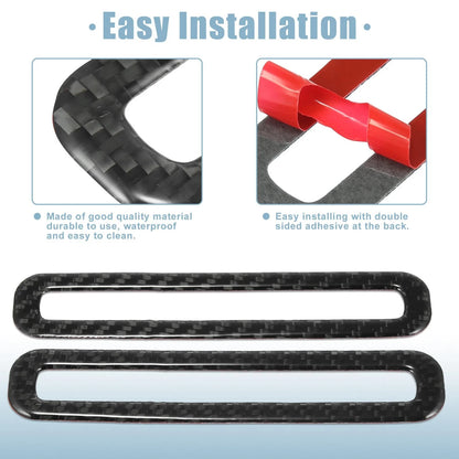 2 x Carbon Fiber Side Air Outlet Sticker Trim for Ford Mustang (2015-2020)