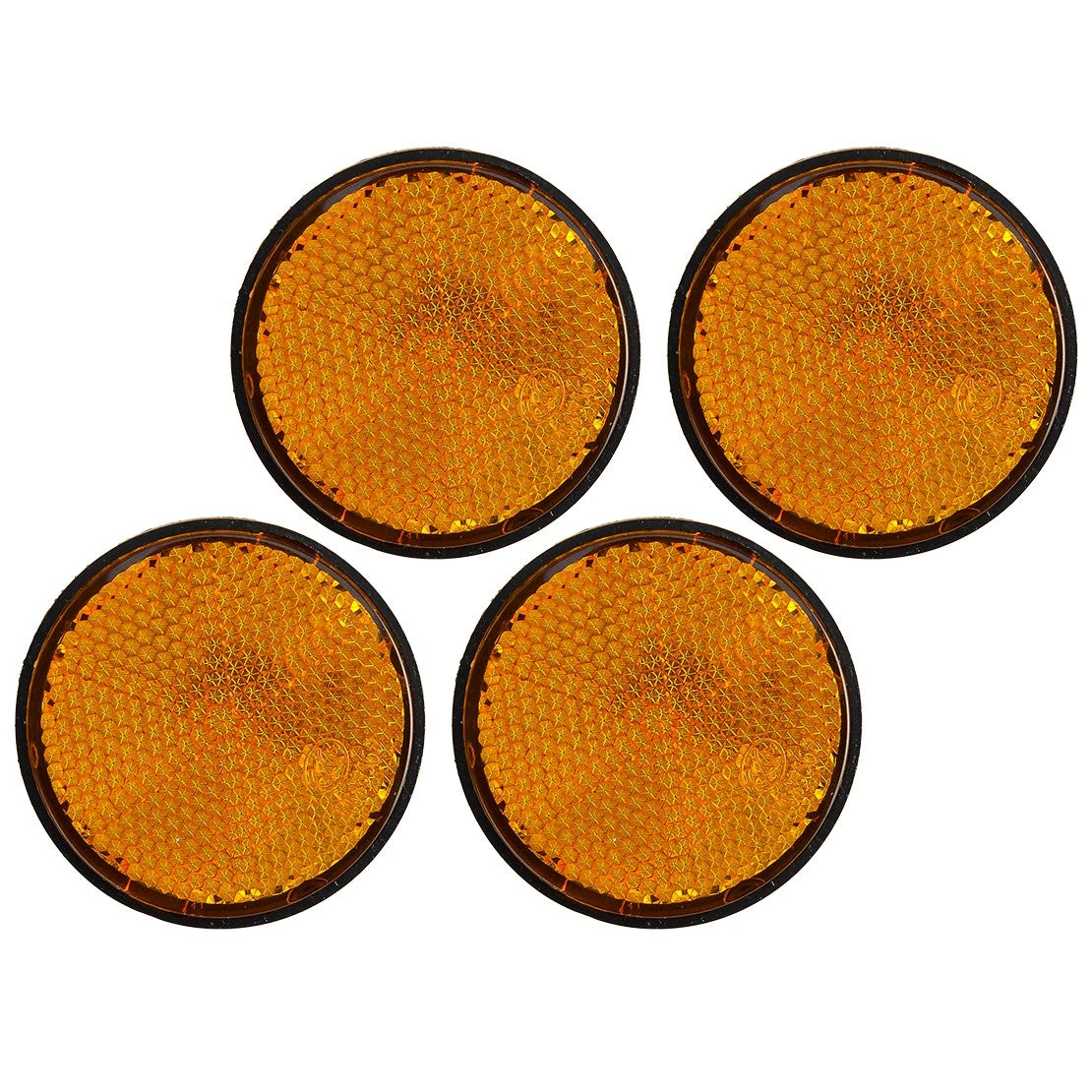 4 x Yellow Front Fork Reflectors for Honda & Kawasaki Motorcycles