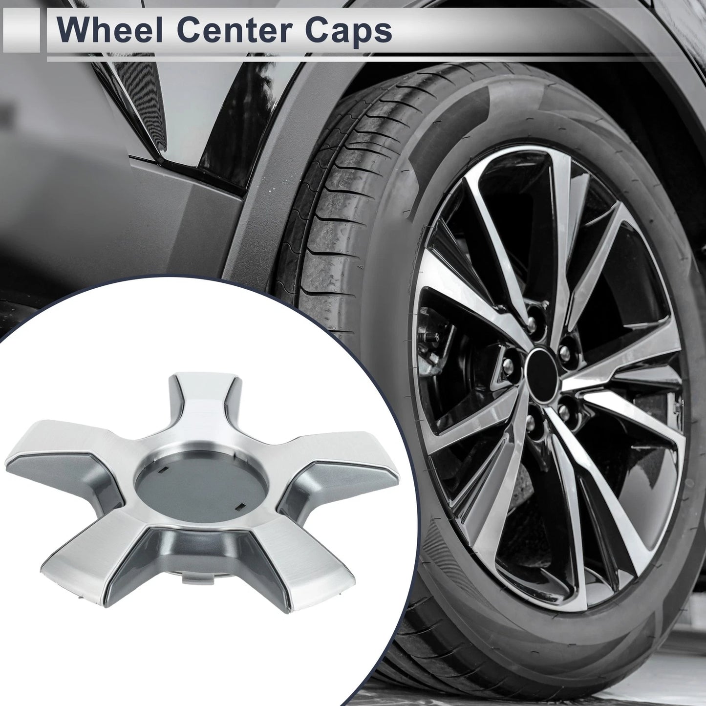 Wheel Center Caps for Lexus LX570 (2017-2020) - Silver Tone Plastic 1 x Pc