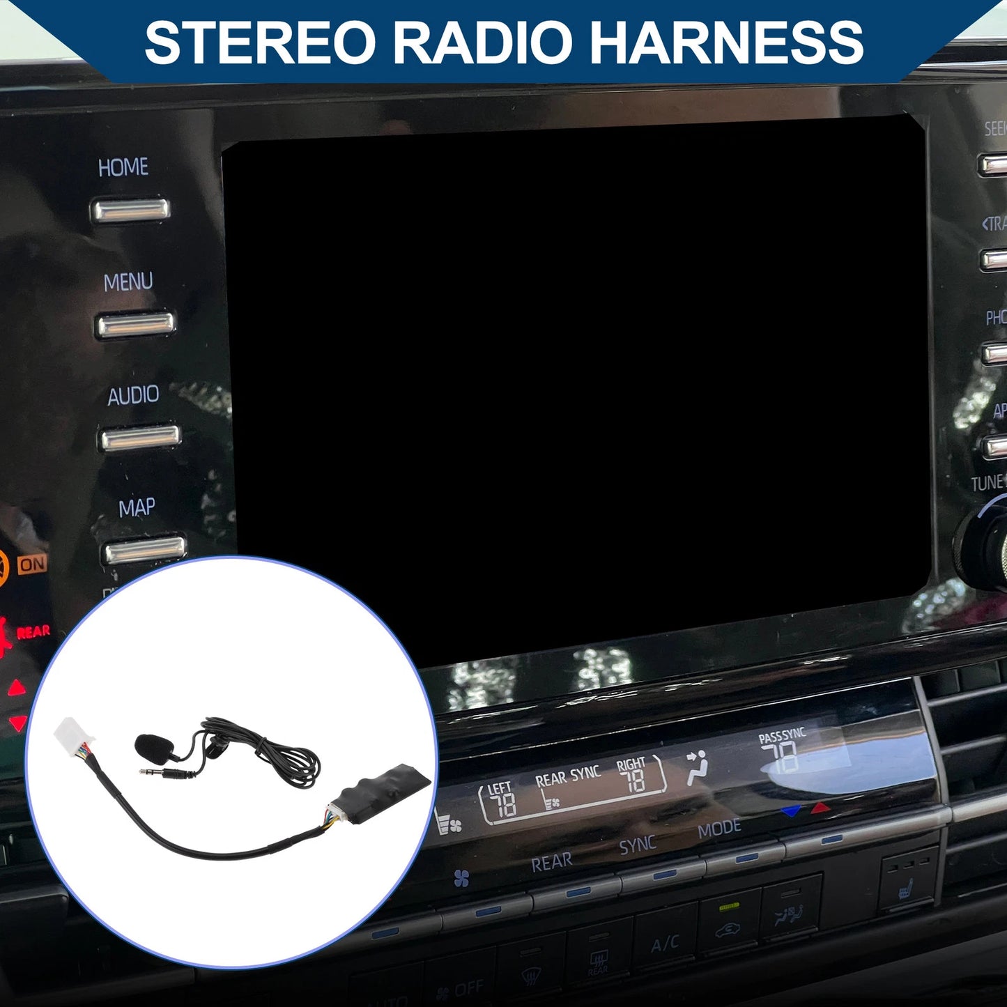 Stereo Radio Harness for Lexus, Toyota, SCION w/ Microphone Handsfree