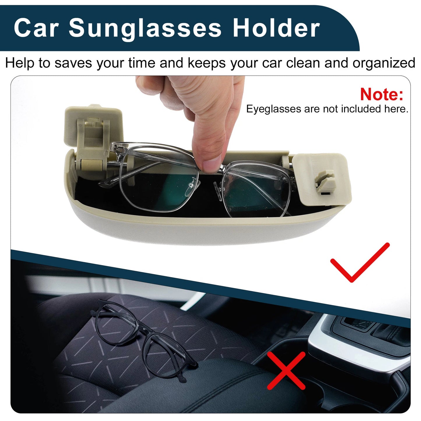 Sunglasses Case for Toyota RAV4 Eyeglasses Holder Storage Box (2019-2023)