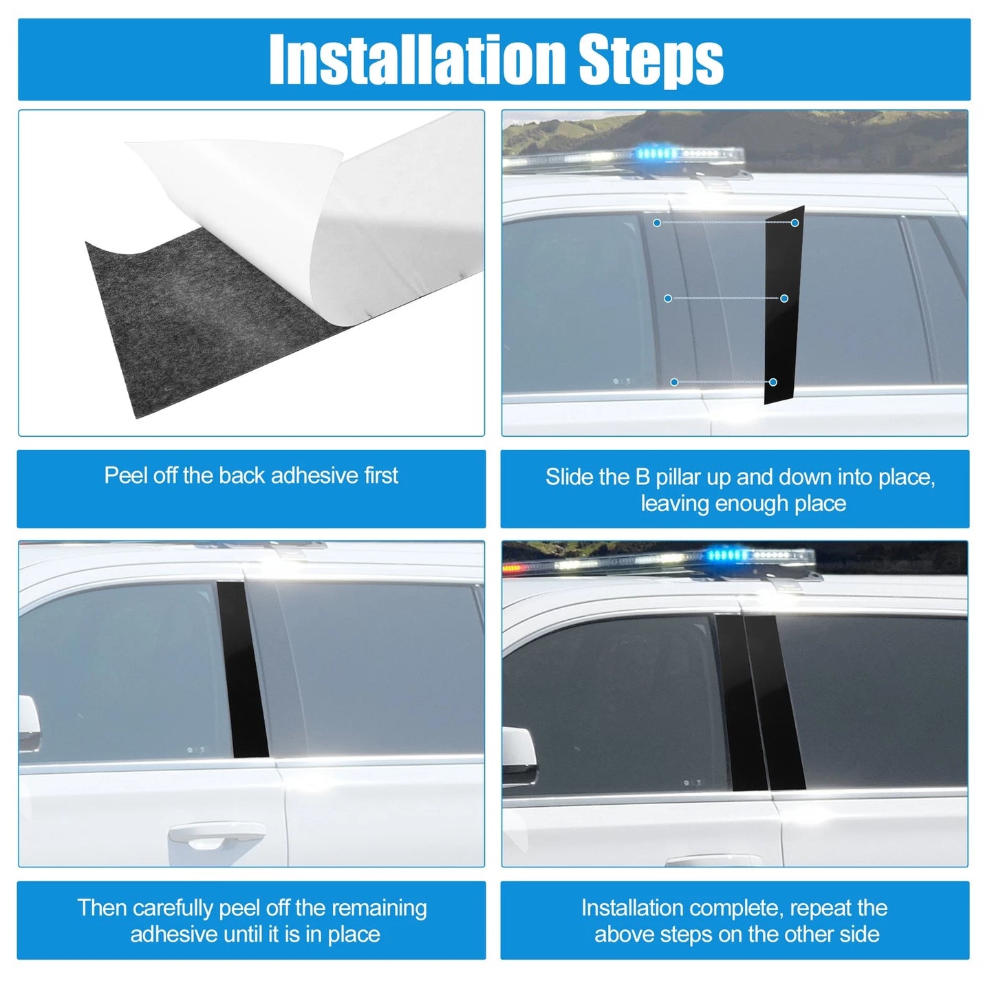 6Pcs Windshield B Pillar Trim Garnish for Mitsubishi Lancer (2008-2017)