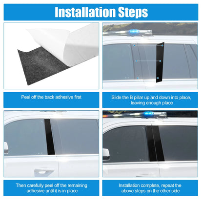 6Pcs Windshield B Pillar Trim Garnish for Mitsubishi Lancer (2008-2017)