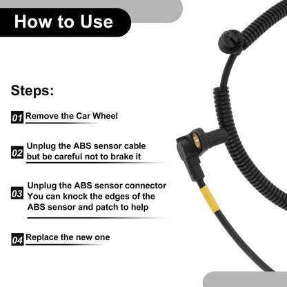 ABS Wheel Speed Sensor Kit for Ford (2011-2016) 1 x Front Left/Right