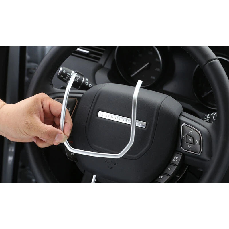 Crystal Center Logo Steering Wheel Cover Trim For Range Rover Evoque 2015-2018