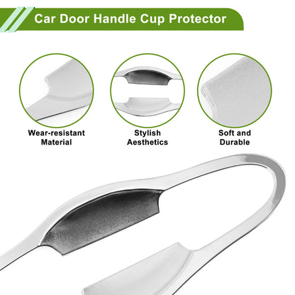 8 x Chrome Door Handle Cup Protectors for Toyota RAV4 (2013-2018)