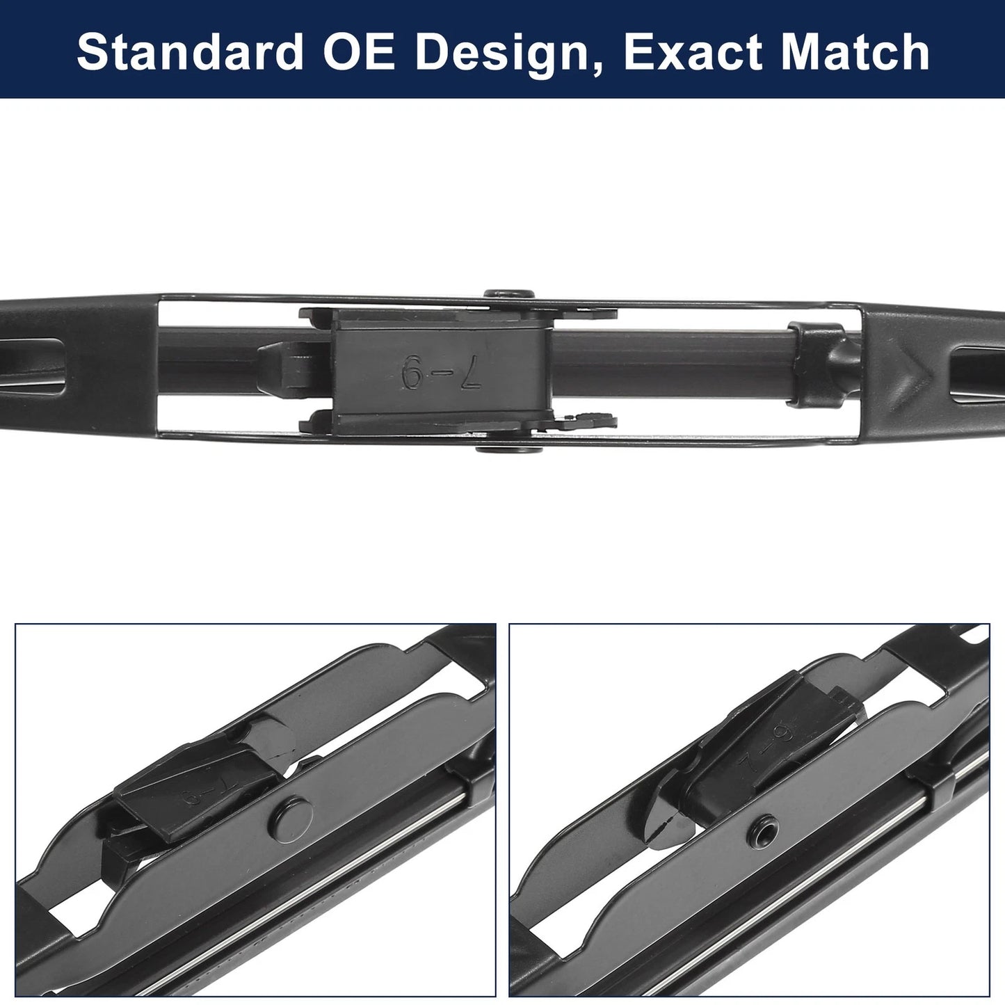 2 x Rear Windshield Wiper Blades for Jeep Compass (2007-2015)