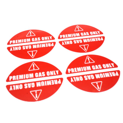 Premium Gas Only Sticker for Car Rental - Fuel Warning Label