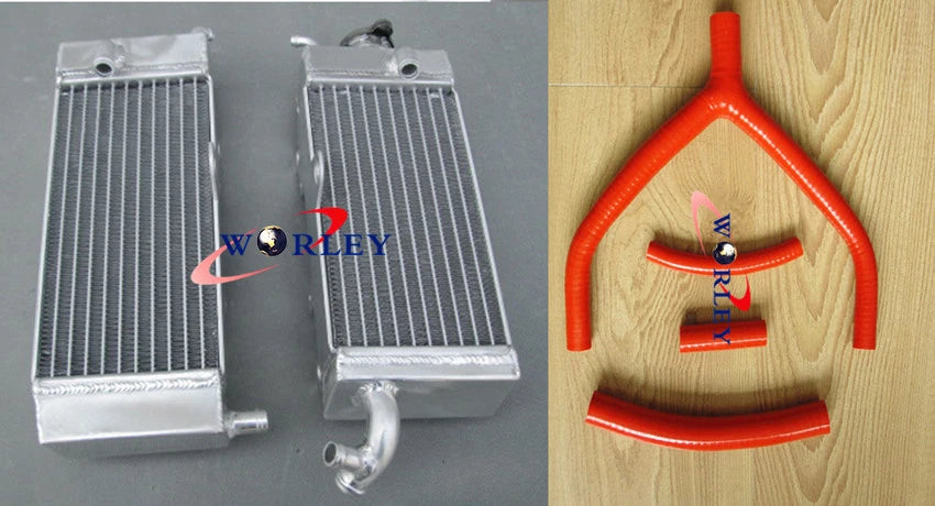 Aluminum Radiator & Blue Hoses for Yamaha YZ250 WR250 (1990-1991)