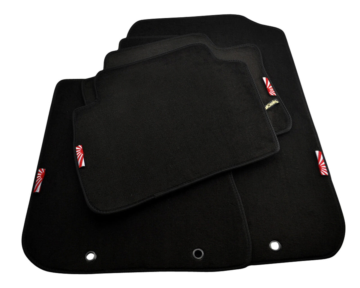 Floor Mats for Acura RSX 2002-2006 Black Tailored Carpets with Emblem