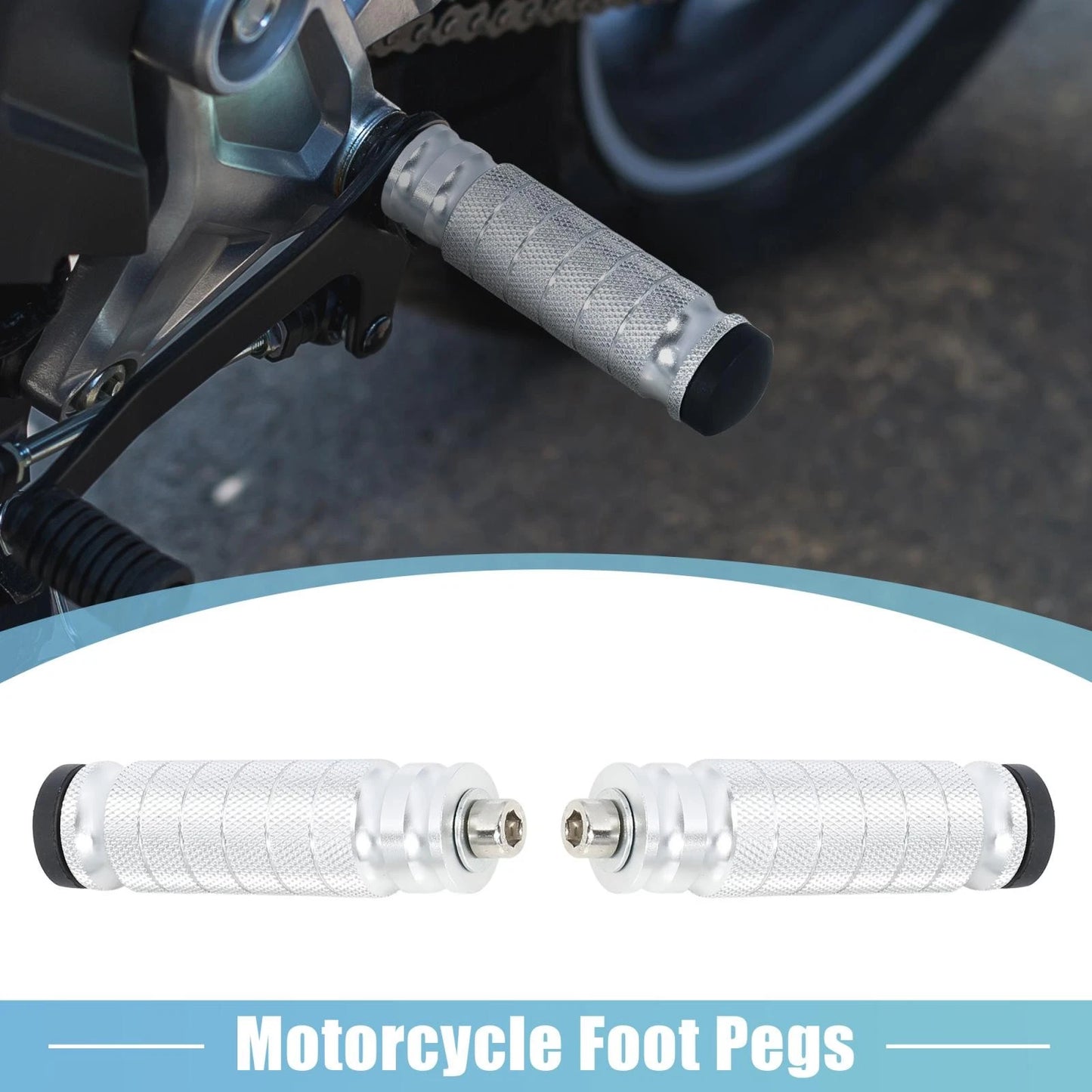 Pair / 6mm Aluminum / Rearset Footpeg for Dirt Bike Motorcycle