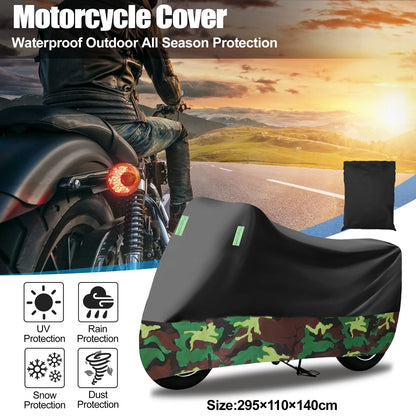 Motorcycle Cover / XXXXL / Full Cover Black Camouflage for Make Model