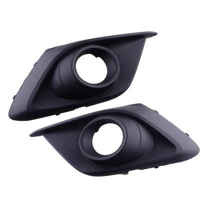 Black 1 x Front Bumper Fog Light Covers for Mazda 3 (2014-2016)