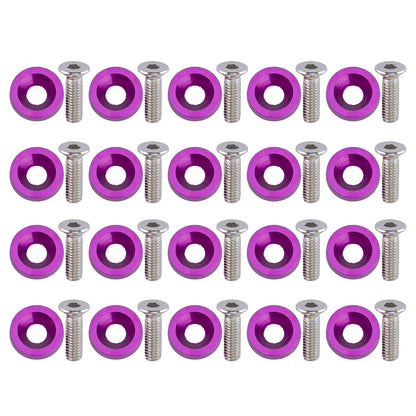 40 x Billet Aluminum Fender Bumper Washer Bolts