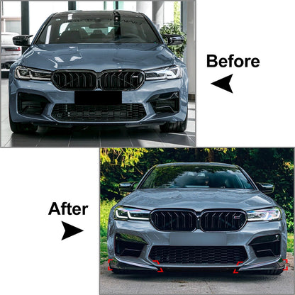 Front Side Corner Spoiler for BMW 5 Series M5 F90 LCI (2021-2024) Carbon Look