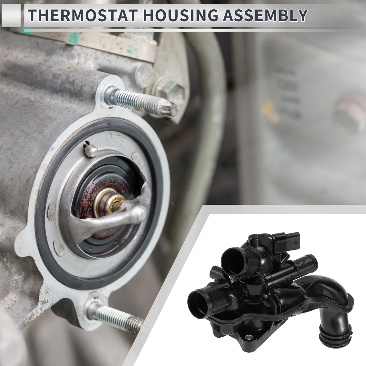 Engine Coolant Thermostat Housing for Peugeot 207 3008 308 5008 508 (2006-2020)