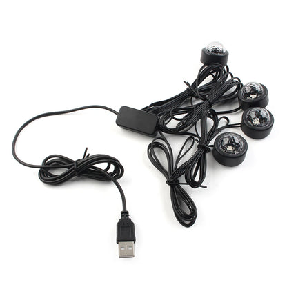 Colorful USB Ambient Foot Lamp for Car Interior Lighting