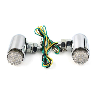 Custom Chrome Running Turn Signal Tail Light for Motorcycle Cruiser (Universal)